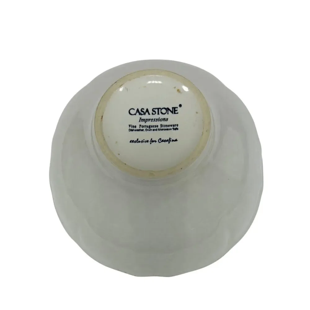 New Casafina Casa Stone Impressions White Bowl. KT166 - Picture 4 of 4